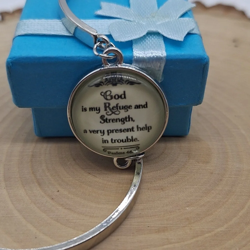 🎁Silver Spiritual Quote Bracelet FREE with Bundle Purchase - Picture 2 of 3